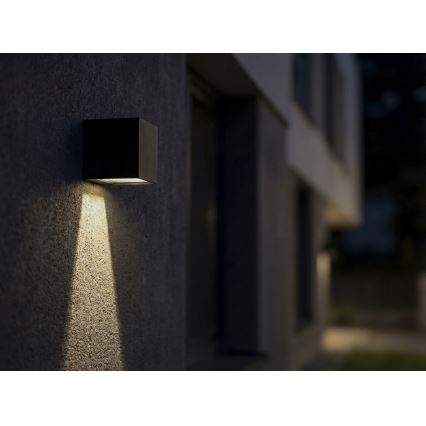 Luminaria solar de pared LED con sensor REKA LED/3W/3,7V 1800 mAh 3000/4000/6500K IP65 negra