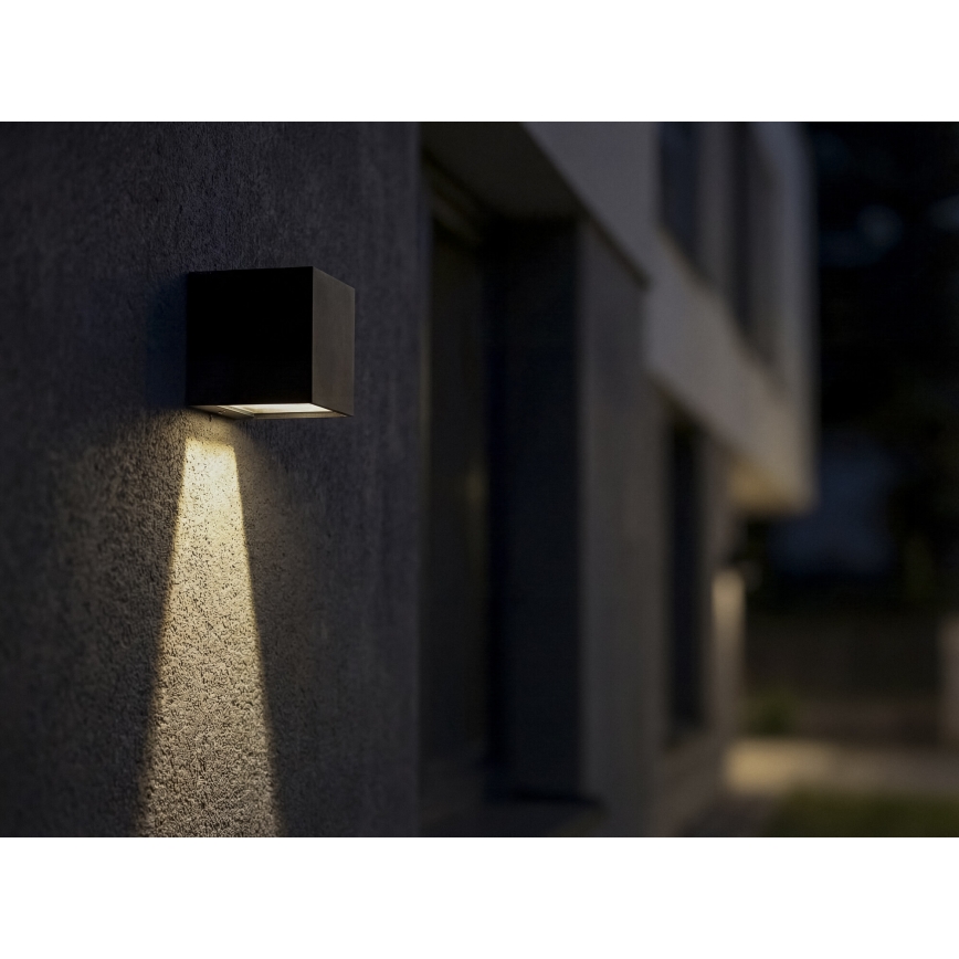 Luminaria solar de pared LED con sensor REKA LED/3W/3,7V 1800 mAh 3000/4000/6500K IP65 negra