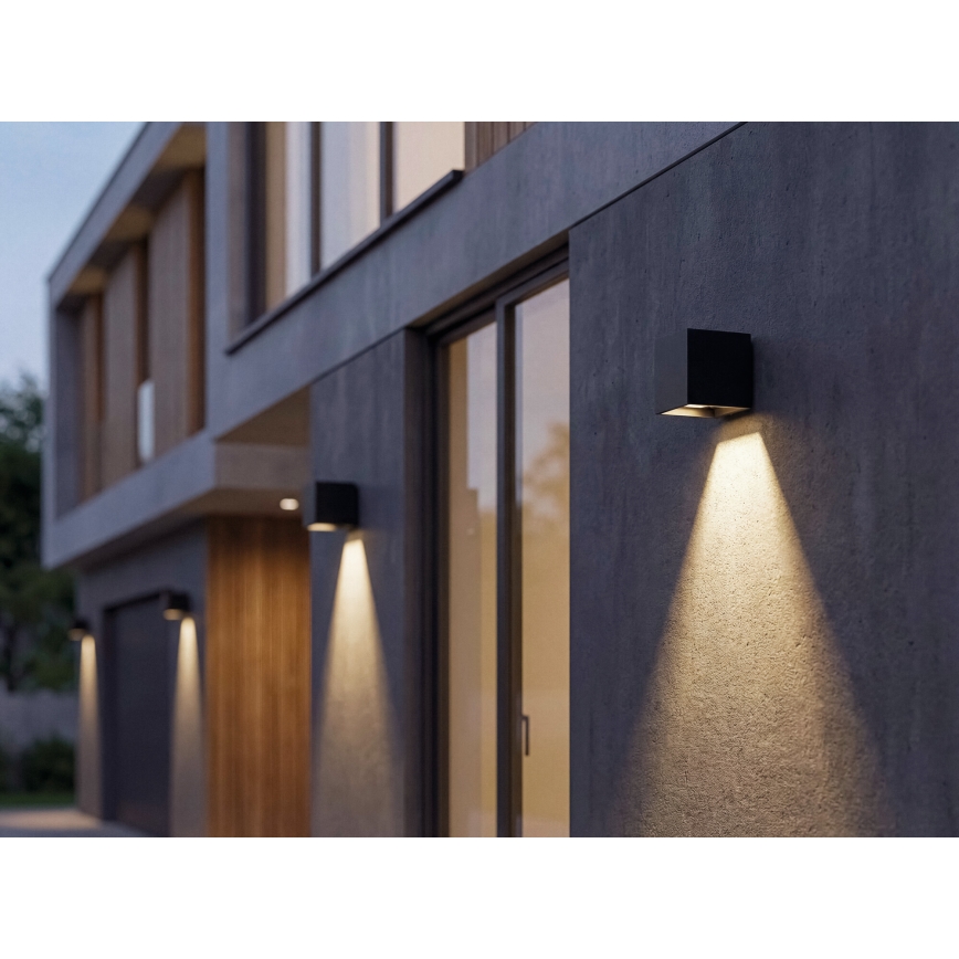 Aplique solar de pared LED con sensor REKA LED/6W/3,7V 1800 mAh 3000/4000/6500K IP65 negro