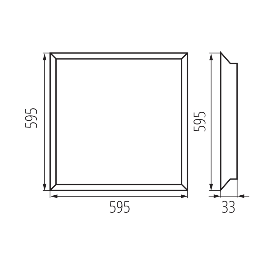 Panel LED empotrado para techo BAREV LED/36W/230V 4000K 60x60 cm