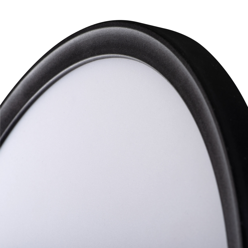 Plafón LED de baño AZPO LED/11,8W/230V diá. 22,5 cm IP54 negro