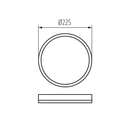 Lámpara LED de techo AZPO LED/11,8W/230V 3000/4000/6000K Ø 22,5 cm IP54 blanco