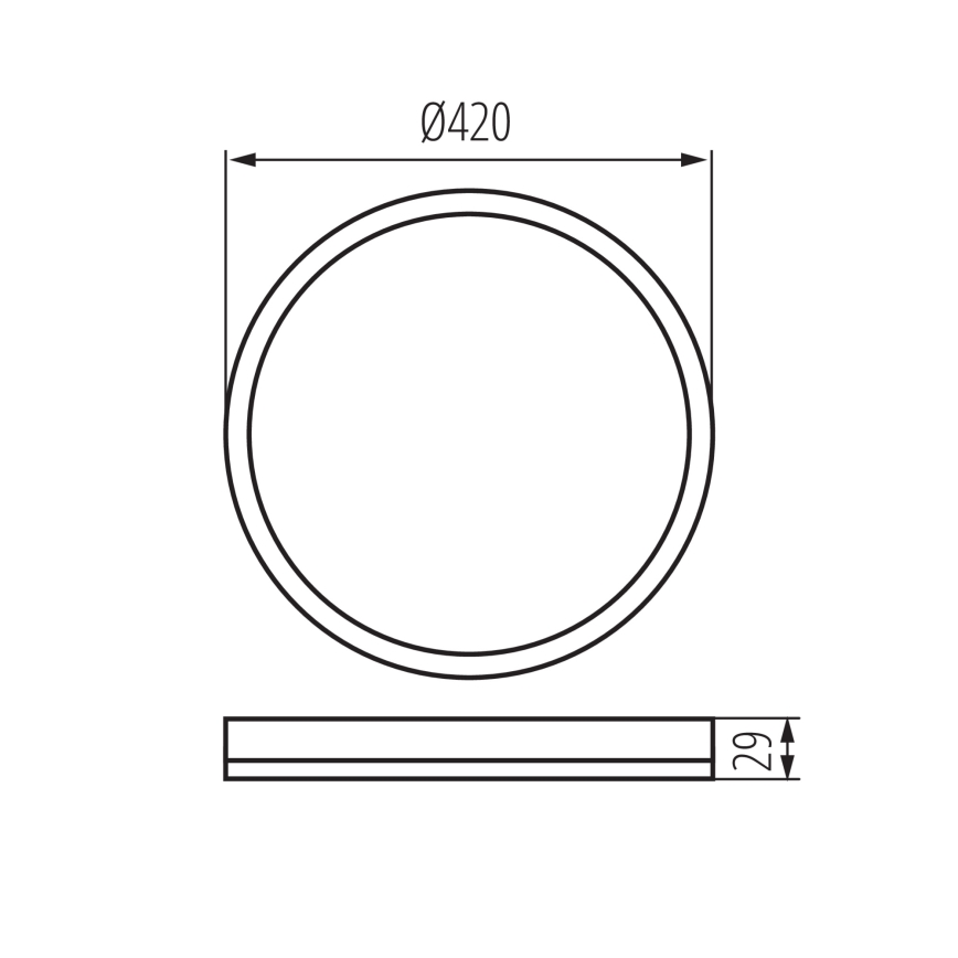 Plafón LED AZPO, 22W/230V, 3000/4000/6000K, Ø 42 cm, IP54, blanco