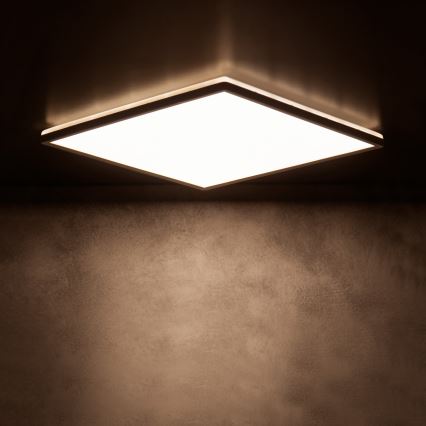 Plafón LED de techo AZPO LED/17,5W/230V 3000/4000/6000K 30x30 cm IP54 negro