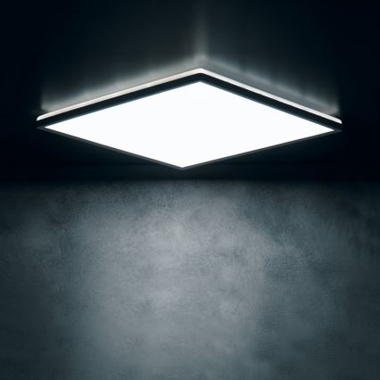 Plafón LED de techo AZPO LED/17,5W/230V 3000/4000/6000K 30x30 cm IP54 negro