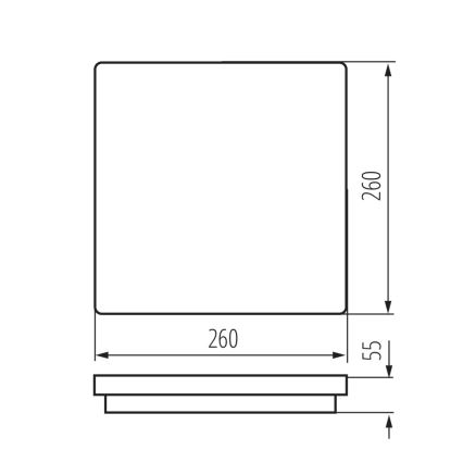 LED Plafón exterior con sensor BENO LED/24W/230V 4000K IP54 blanco