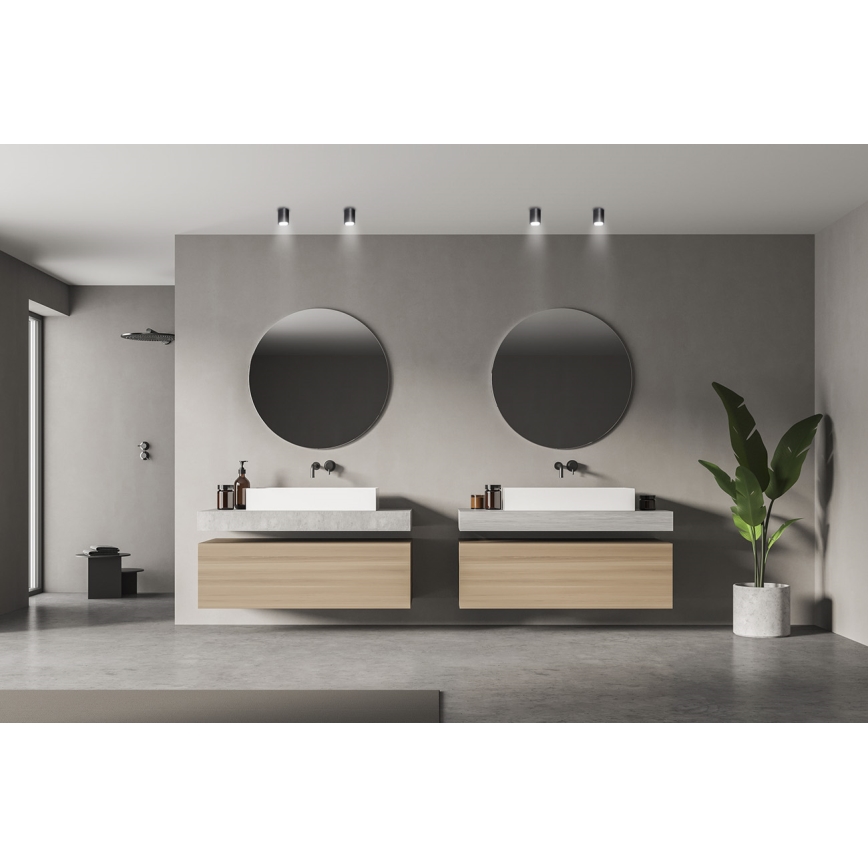 Foco exterior AQILO 1xGU10/7W/230V IP65 negro