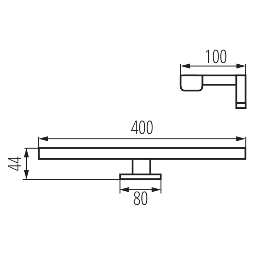 Iluminación LED para espejo de baño ASTIM LED/8W/230V IP44 cromo brillante