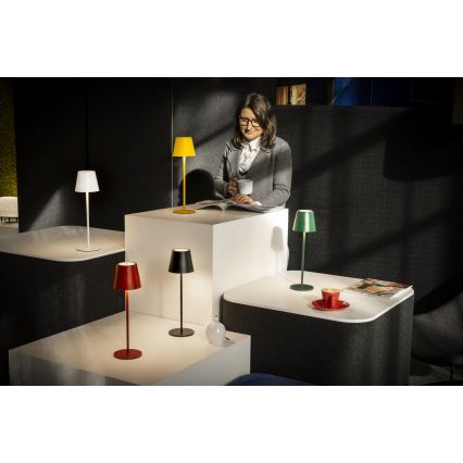 Lámpara de mesa LED recargable y regulable INITA LED/1,2W/1800 mAh IP54 negro