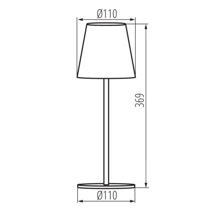 Lámpara de mesa LED recargable y regulable INITA LED/1,2W/1800 mAh IP54 negro