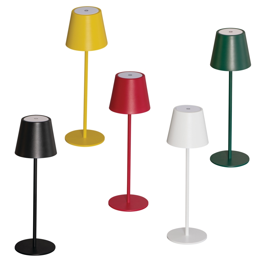 Lámpara de mesa LED recargable y regulable INITA LED/1,2W/1800 mAh IP54 amarillo