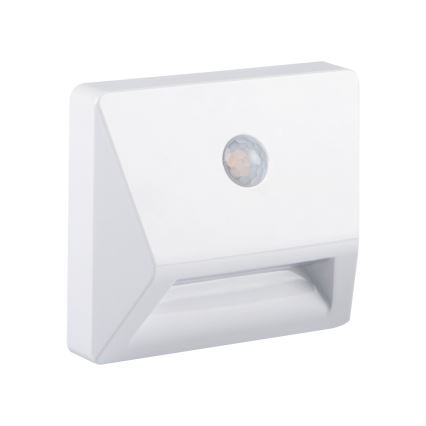 Luminaria empotrable LED con sensor de movimiento y crepuscular IRS LED/0,3W/3xAAA IP54 blanca