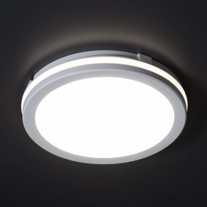 Plafón LED de exterior BENO E LED/30W/230V 3000/4000/6500K diá. 30 cm IP65 blanco