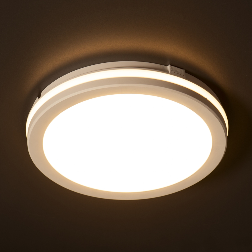 Plafón LED de exterior BENO E LED/30W/230V 3000/4000/6500K diá. 30 cm IP65 blanco