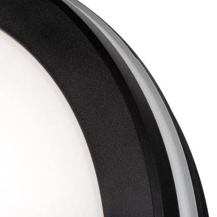 Plafón LED de exterior BENO ECO LED/30W/230V 3000/4000/6500K diá. 30 cm IP65 negro
