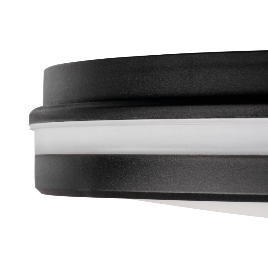 Plafón LED de exterior BENO ECO LED/30W/230V 3000/4000/6500K diá. 30 cm IP65 negro