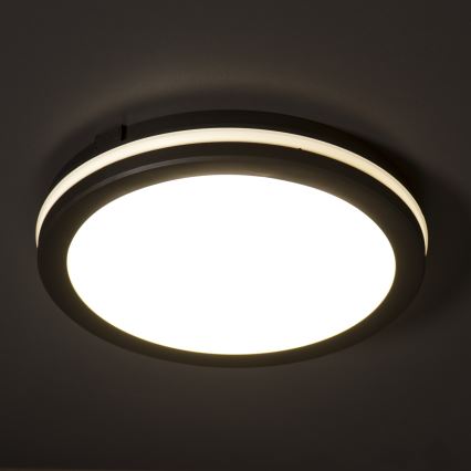 Plafón LED de exterior BENO ECO LED/40W/230V 3000/4000/6500K diá. 40 cm IP65 negro