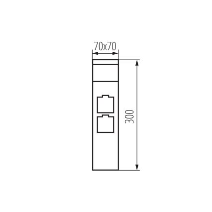Lámpara de exterior con 2 enchufes DASTEN 1xG9/11W/230V 30 cm IP44 negro