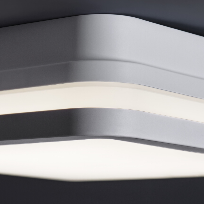 Plafón LED de exterior con sensor de movimiento BENO LED/12/18W/230V 3000/3500/4000K IP65 blanco cuadrado