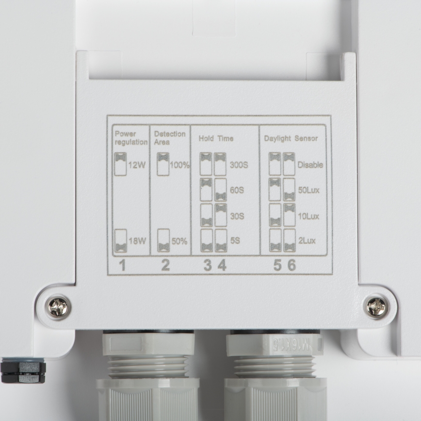 Plafón LED de exterior con sensor de movimiento BENO LED/12/18W/230V 3000/3500/4000K IP65 blanco cuadrado