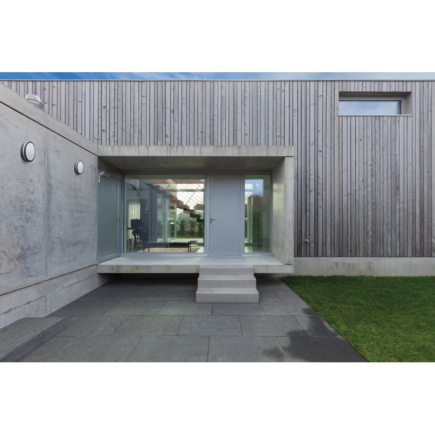 Plafón LED de exterior con sensor de movimiento BENO LED/12/18W/230V 3000/3500/4000K IP65 antracita redondeado