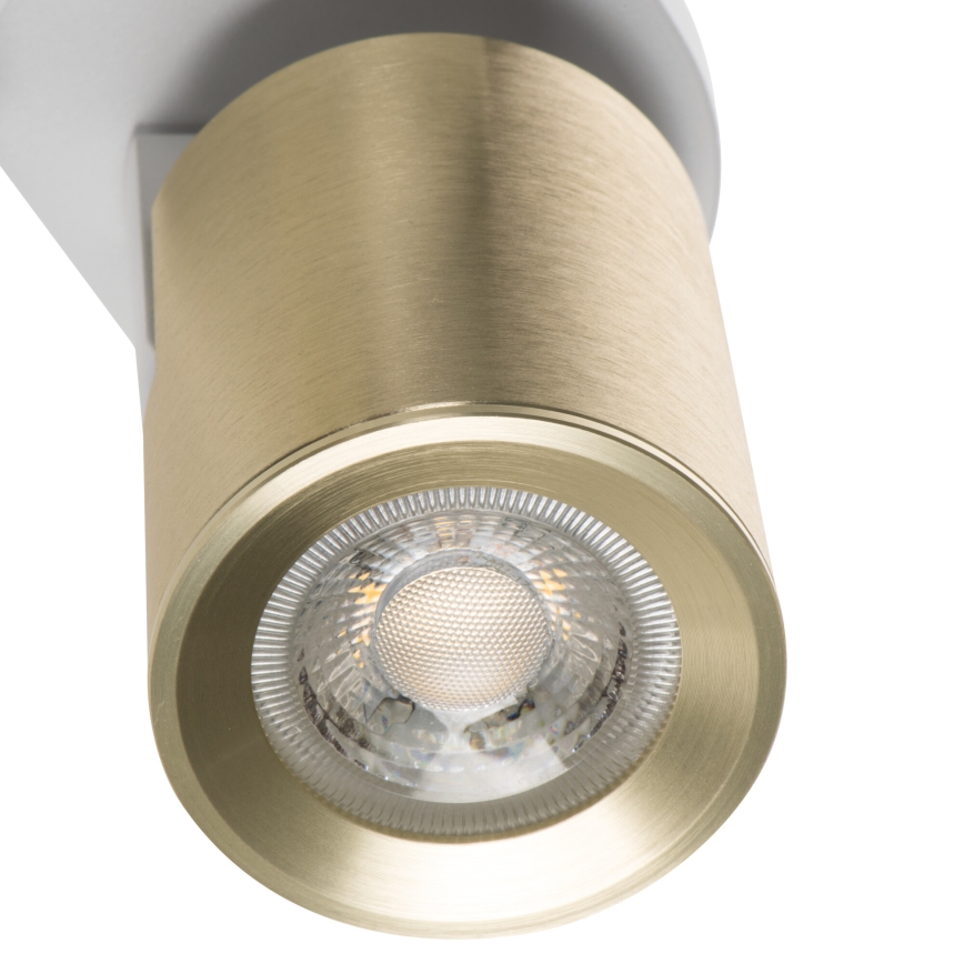 Foco de pared LAURIN 1xGU10/10W/230V latón/blanco