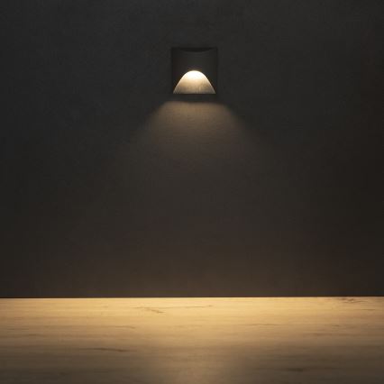 Luminaria LED para escalera EXIN LED/2,5W/230V 3000K IP65 antracita cuadrada