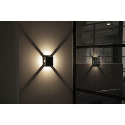 Aplique LED de pared para exterior REFAZI, 6W, 230V, IP54, antracita
