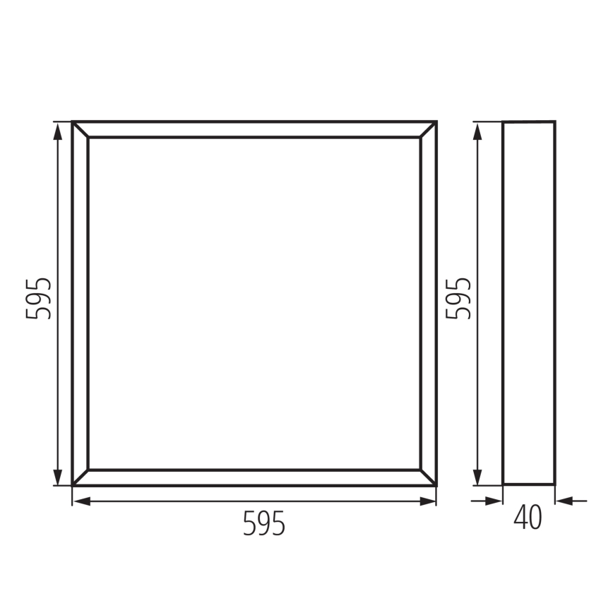 Panel LED de superficie BLINGO AIO LED/40W/230V 3000/4000/6500K 60x60 cm CRI 90