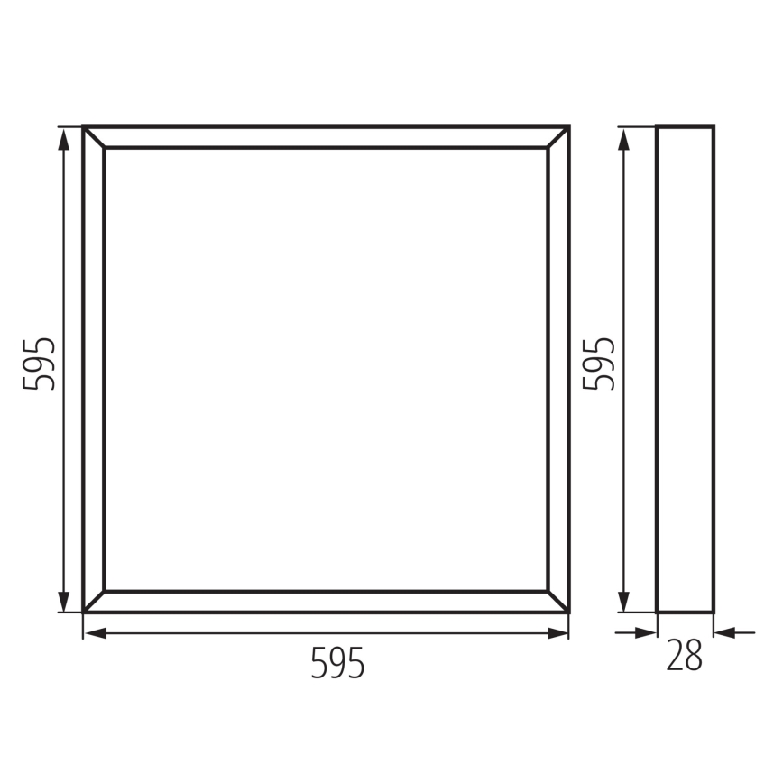 Panel LED empotrado BLINGO UAIO LED/38W/230V 3000/4000/6500K 60x60 cm IRC 90 UGR19