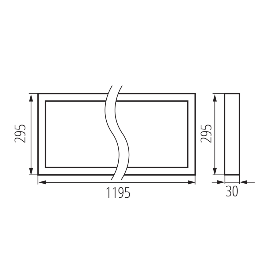 Panel empotrado LED BLINGO UAIO LED/38W/230V 3000/4000/6500K 120x30 cm CRI 90 UGR19