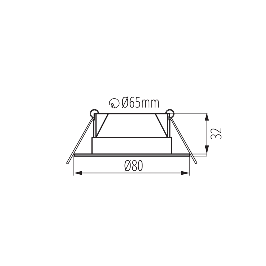 Foco empotrado LED FIZU LED/4W/230V 3000/4000/6500K negro