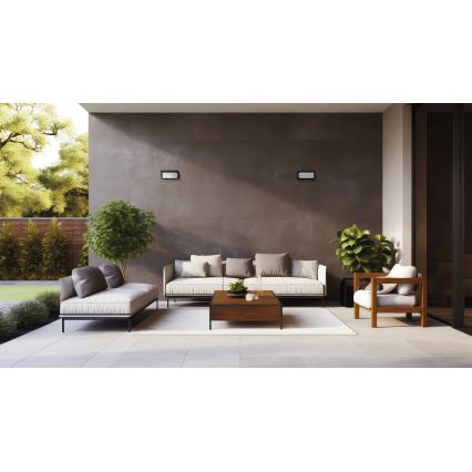 Aplique de pared exterior LERTO 1xE27/15W/230V IP54 negro