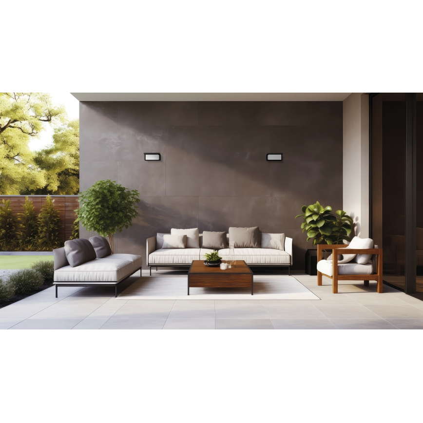 Aplique de pared exterior LERTO 1xE27/15W/230V IP54 negro