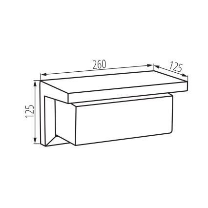 Aplique de pared exterior LERTO 1xE27/15W/230V IP54 negro