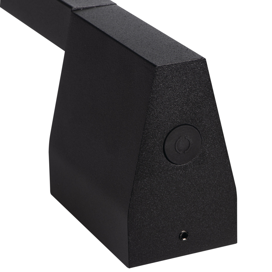 Aplique de pared exterior LED YALTE, 9W, 230V, 3000/4000/6500K, 61,5 cm, IP54, negro