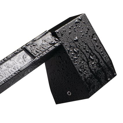 Aplique de pared exterior LED YALTE, 9W, 230V, 3000/4000/6500K, 61,5 cm, IP54, negro