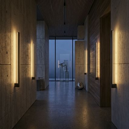 Aplique de pared exterior LED YALTE LED/11W/230V 3000/4000/6500K 81,5 cm IP54 negro