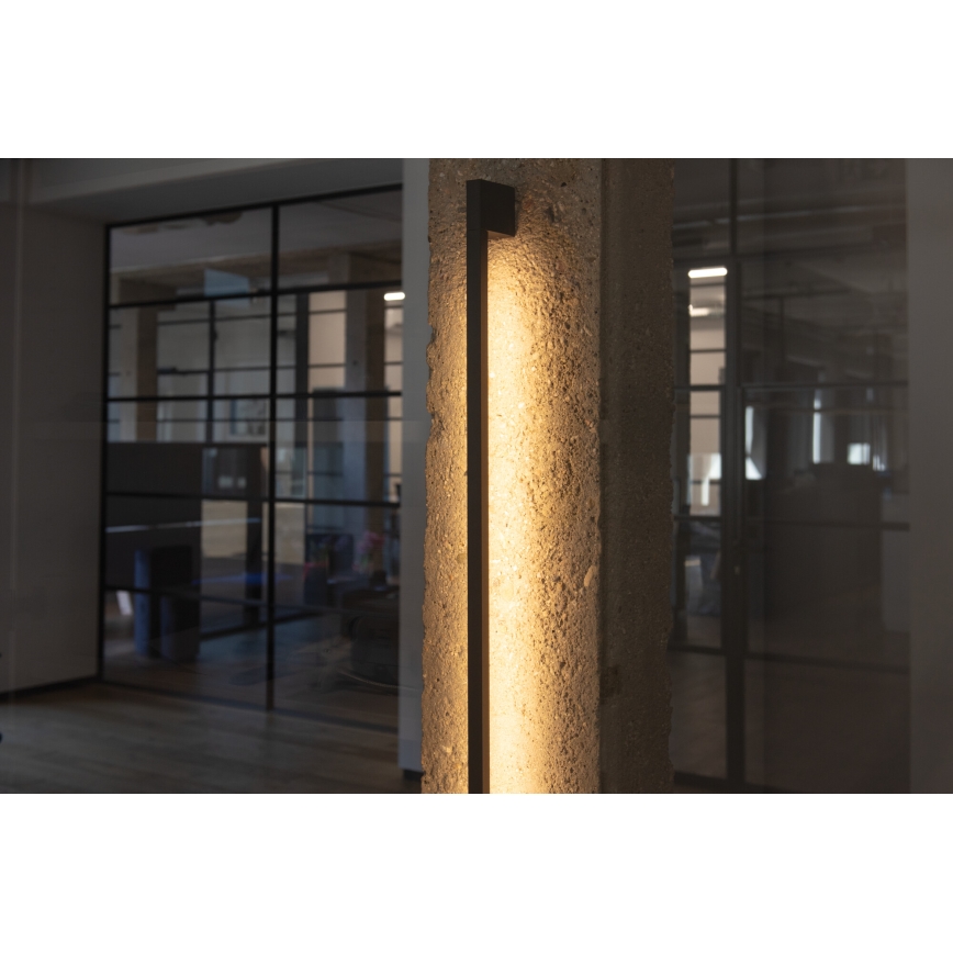 Aplique de pared LED exterior YALTE LED/8,5W/230V 3000/4000/6500K 93 cm IP54 negro