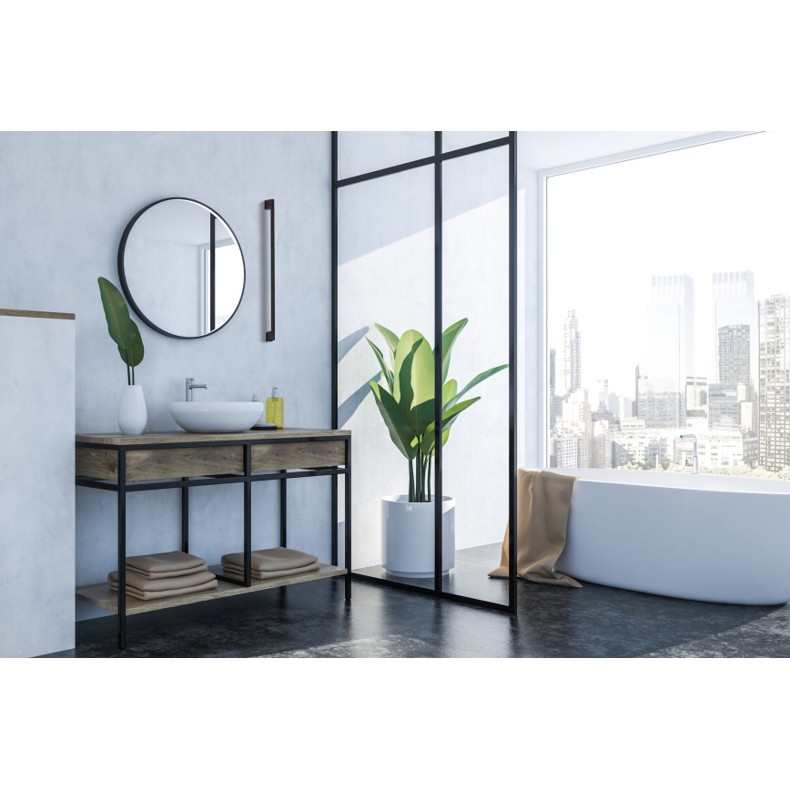 Aplique de pared LED exterior YALTE LED/8,5W/230V 3000/4000/6500K 93 cm IP54 negro