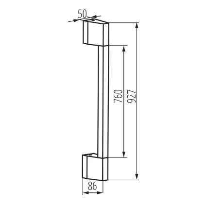 Aplique de pared LED exterior YALTE LED/8,5W/230V 3000/4000/6500K 93 cm IP54 negro