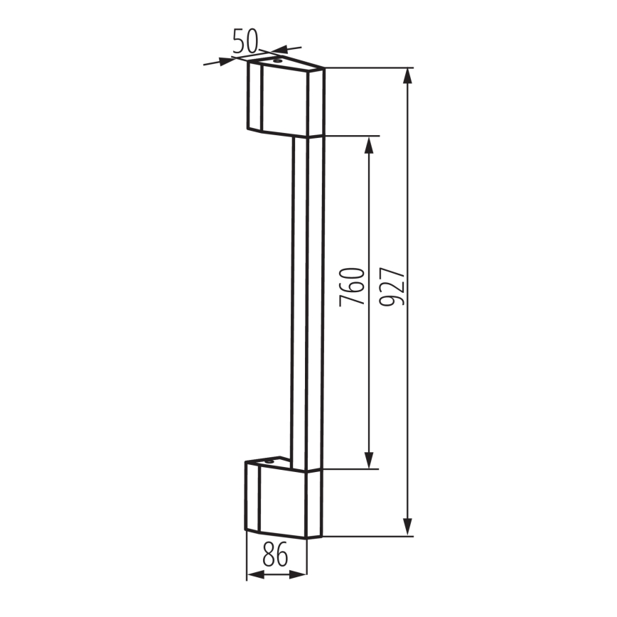 Aplique de pared LED exterior YALTE LED/8,5W/230V 3000/4000/6500K 93 cm IP54 negro