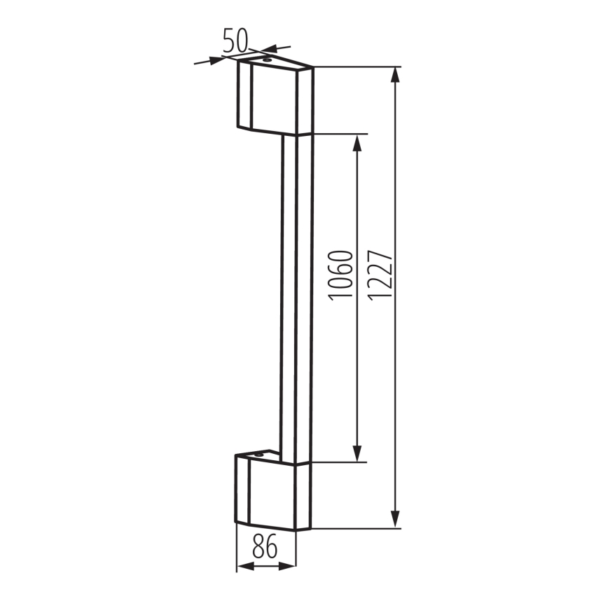 Aplique LED de pared exterior YALTE LED/12W/230V 3000/4000/6500K 123 cm IP54 negro