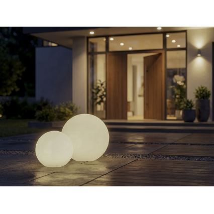Lámpara exterior STONO 1xE27/15W/230V Ø 20 cm IP65 blanca