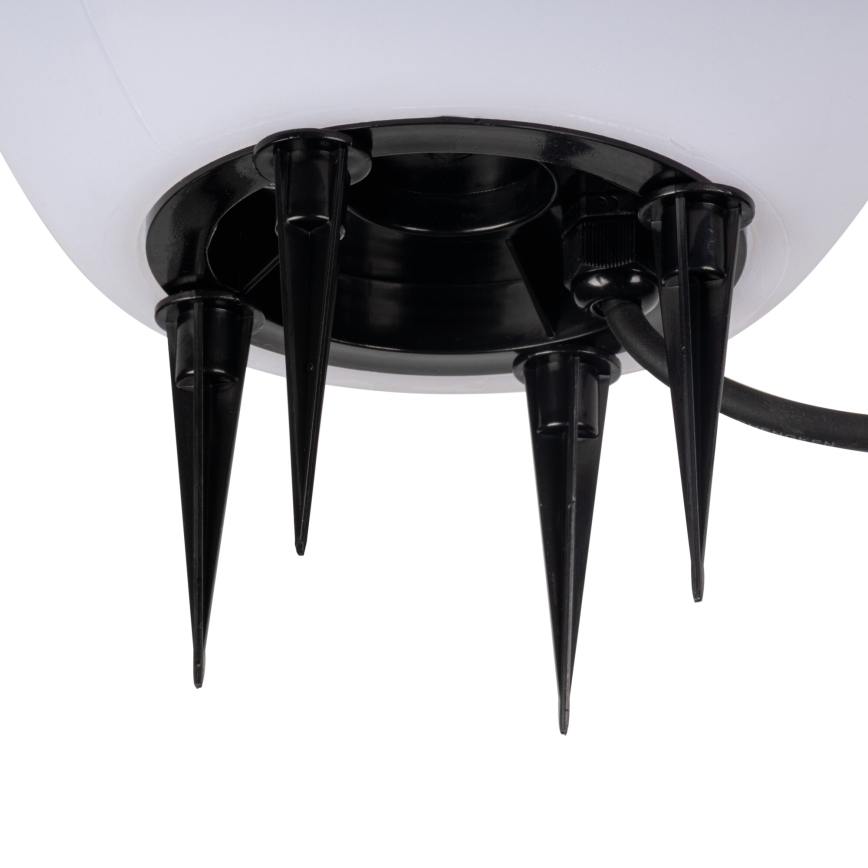 Lámpara exterior STONO 1xE27/15W/230V Ø 20 cm IP65 blanca