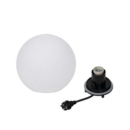 Lámpara exterior STONO 1xE27/15W/230V Ø 20 cm IP65 blanca