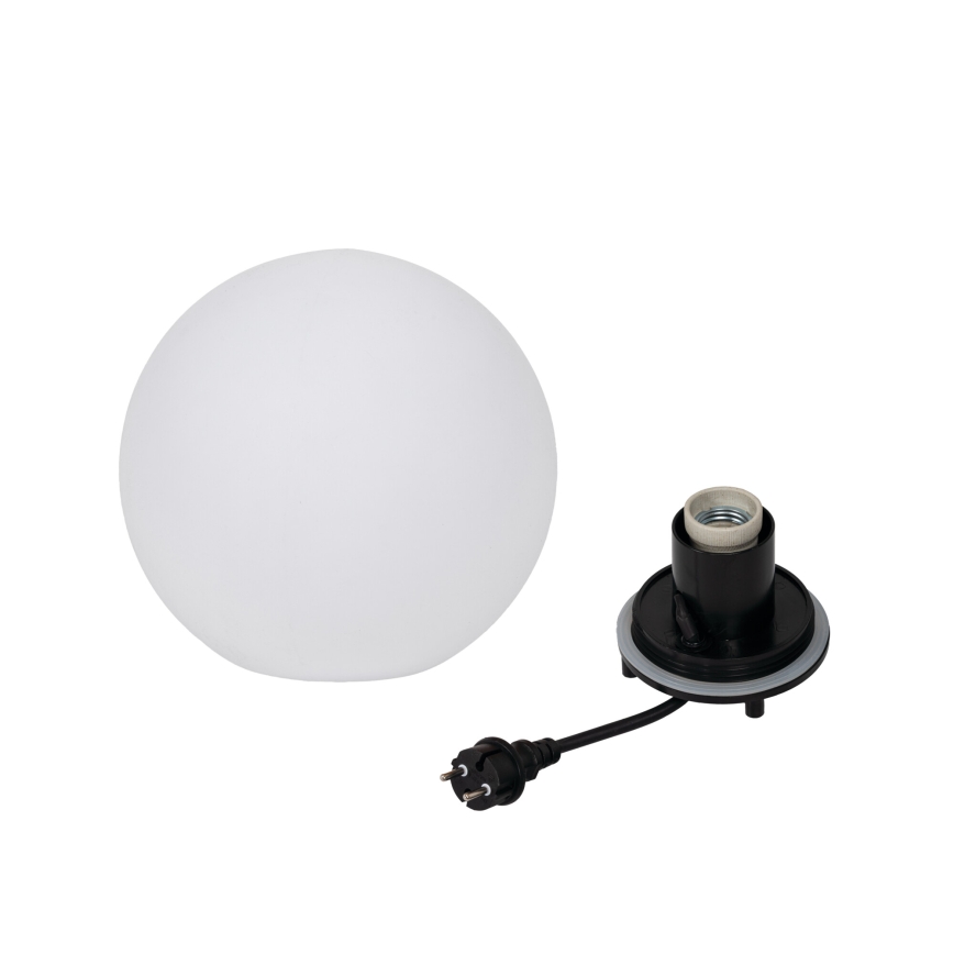 Lámpara exterior STONO 1xE27/15W/230V Ø 20 cm IP65 blanca