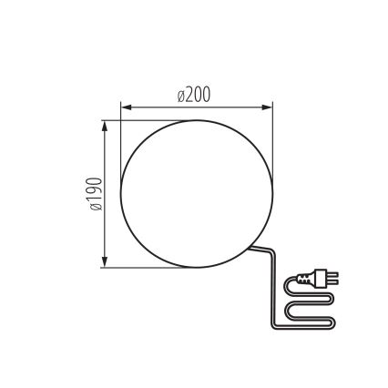 Lámpara exterior STONO 1xE27/15W/230V Ø 20 cm IP65 blanca