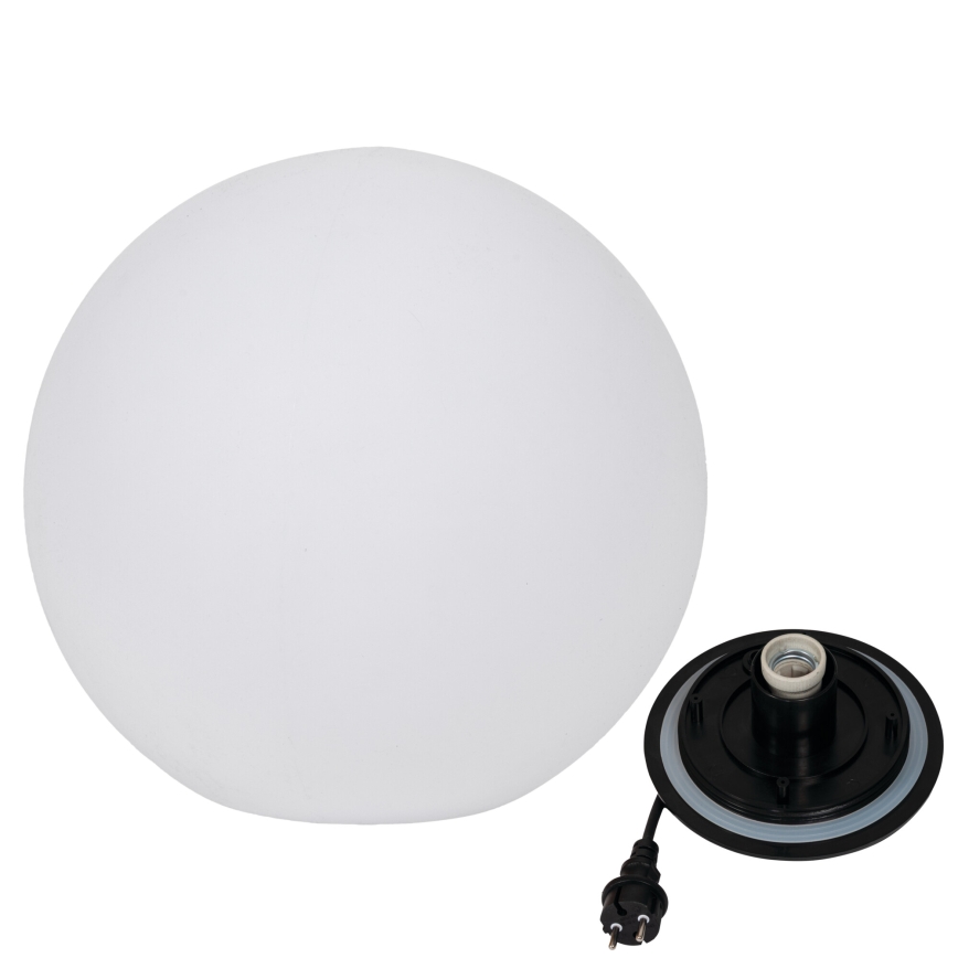 Lámpara exterior STONO 1xE27/20W/230V Ø 50 cm IP65 blanca