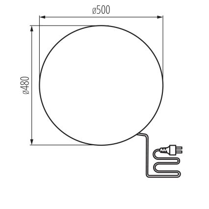Lámpara exterior STONO 1xE27/20W/230V Ø 50 cm IP65 blanca